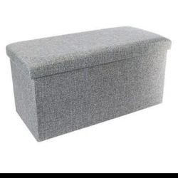 NEW IN BOX - Set 2 Foldable Storage Small Ottoman Bench, Footstool,Large Capacity Storage  35.43 x 23.62 x 7.87