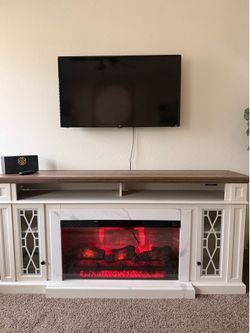TV STAND W/FIREPLACE
