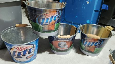 Aluminum Miller Lite Beer Buckets