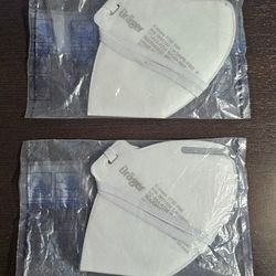 Two Dräger X-plore 1750 N95 Face Masks