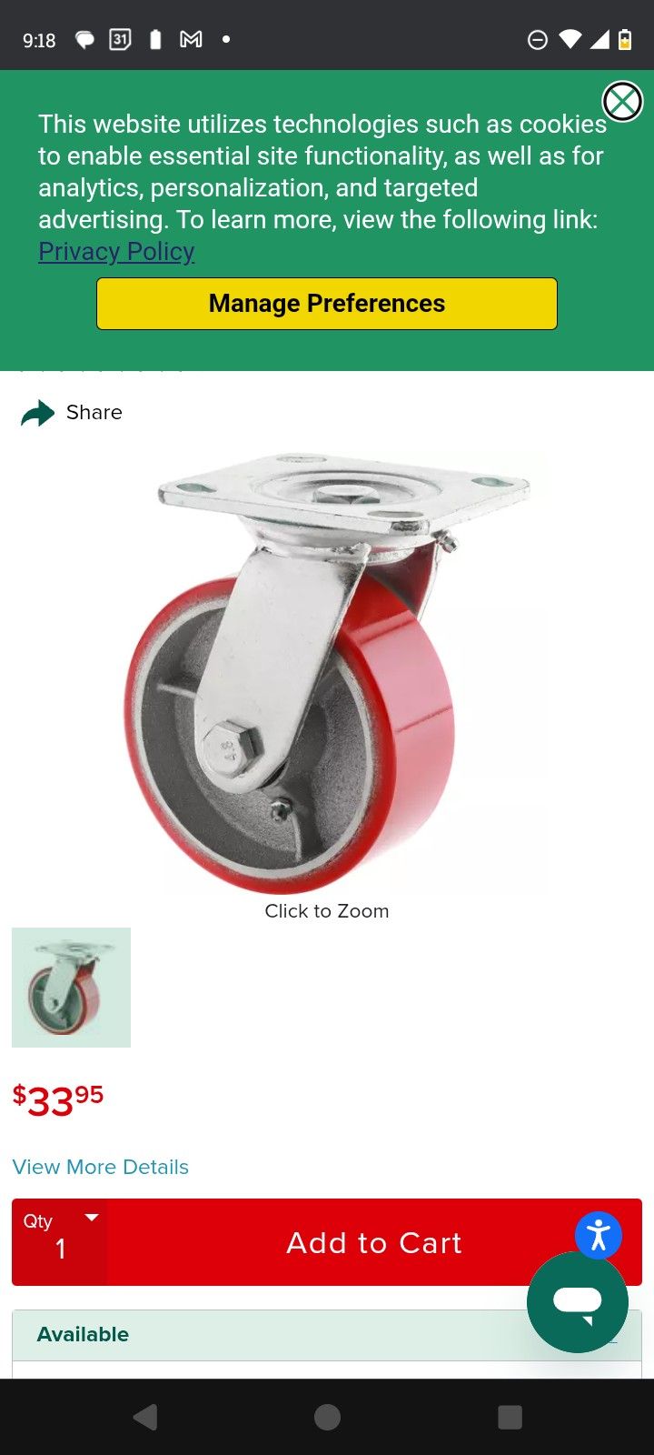 Heavy Duty Swivel Casters