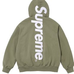 SUPREME SATIN APPLIQUE HOODIE SIZE MEDIUM 