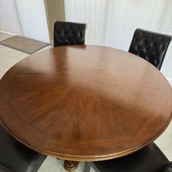 Hard Wood Round Dining Table