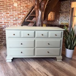 ✨Newly Refinished Sage Green Dresser / Changing Table! 