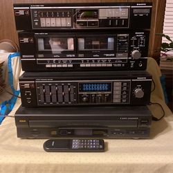 Dual Cassettes, Receiver, Stereo System 