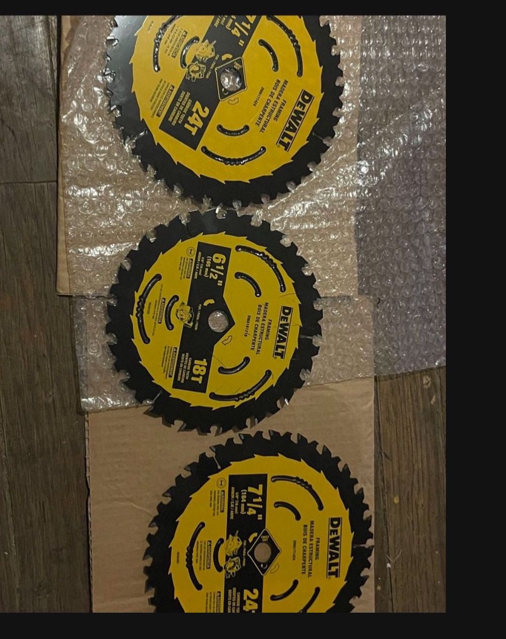 NEW DEWALT CIRCULAR SAW BLADES 3 FOR $25