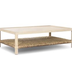 Kathy Kuo home - Gabriella Light Natural Coffee Table
