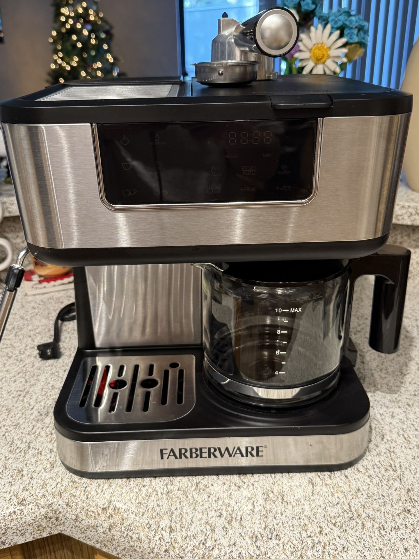Farberware Dual Brew Coffee & Espresso, Black, Stainless Steel