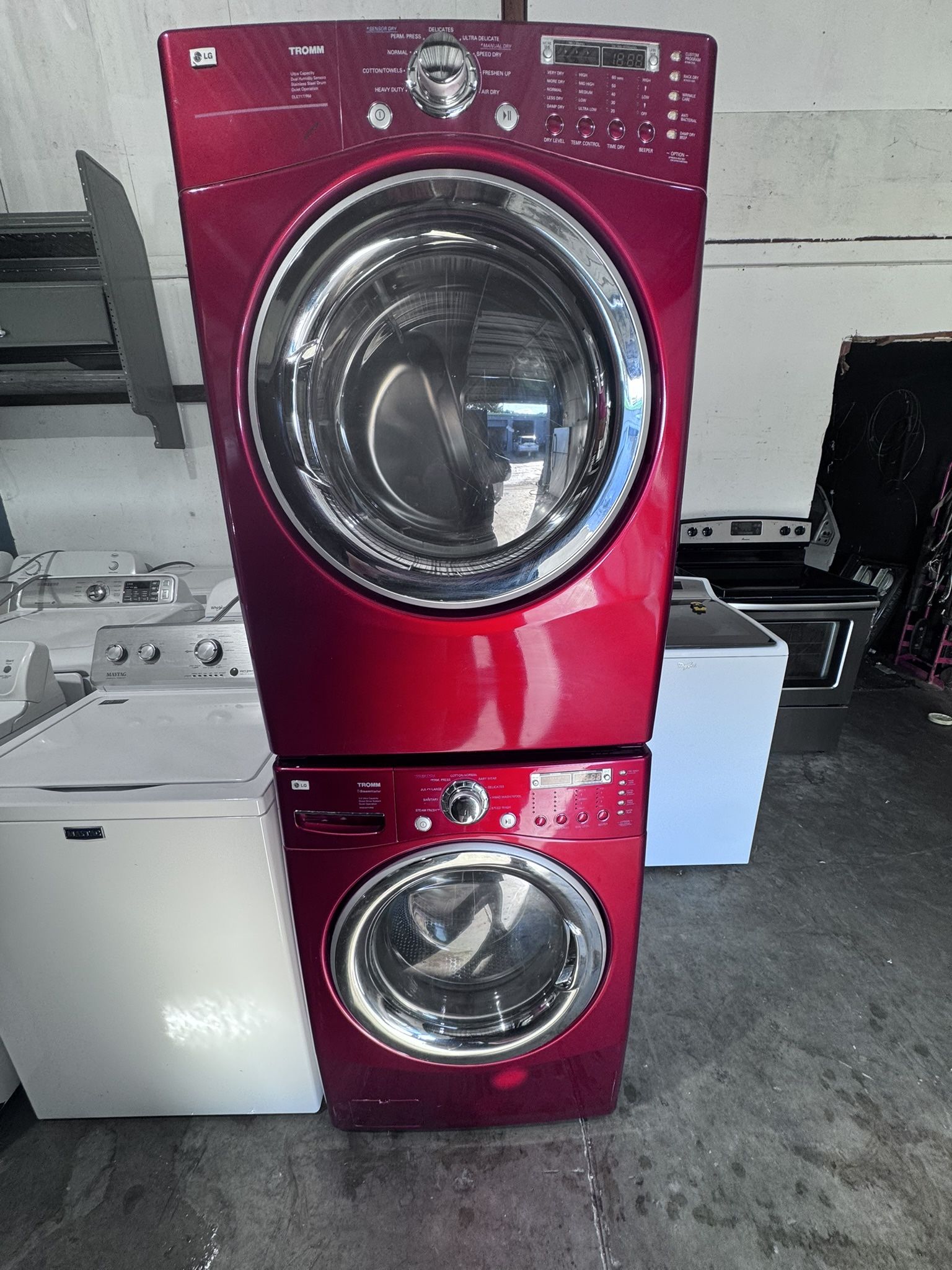 LG Washer And Dryer Set Large Capacity Red