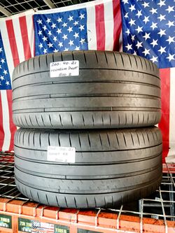 ✅ 2 Used Tires 265/40ZR21 MICHELIN PILOT SPORT 4S 265/40R21 SPORT CARS LUXURY QUIET SYSTEM 265 40 21