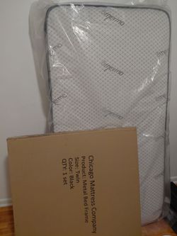 Twin mattress and metal frame