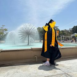 Cal stat Long Beach graduation gown masters csulb 5’3-5’5