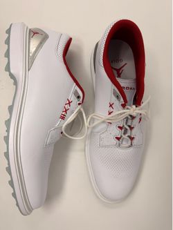 Jordan ADG 5 Golf Shoes White Fire Red FQ6642-101 Mens 10.5 NWOB