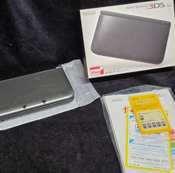 Nintendo 3DS LL Silver/Black w/ Box Black JAPANESE REGION