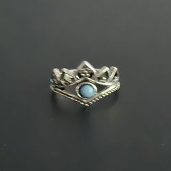 TURQUOISE BOHO NAVAJO  CROWN NEW SIZE 8 RING 1 left sale