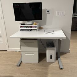 Desk And File Cabinet