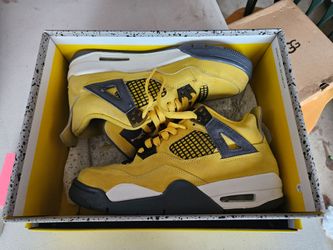Air Jordan 4 Retro (GS) Tour Yellow/Dark Blue/Grey 6.5Y
