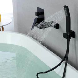 Wall Mount Roman Tub Faucet with Hand Shower