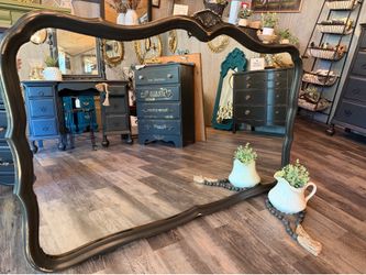 Large Black French Mirror