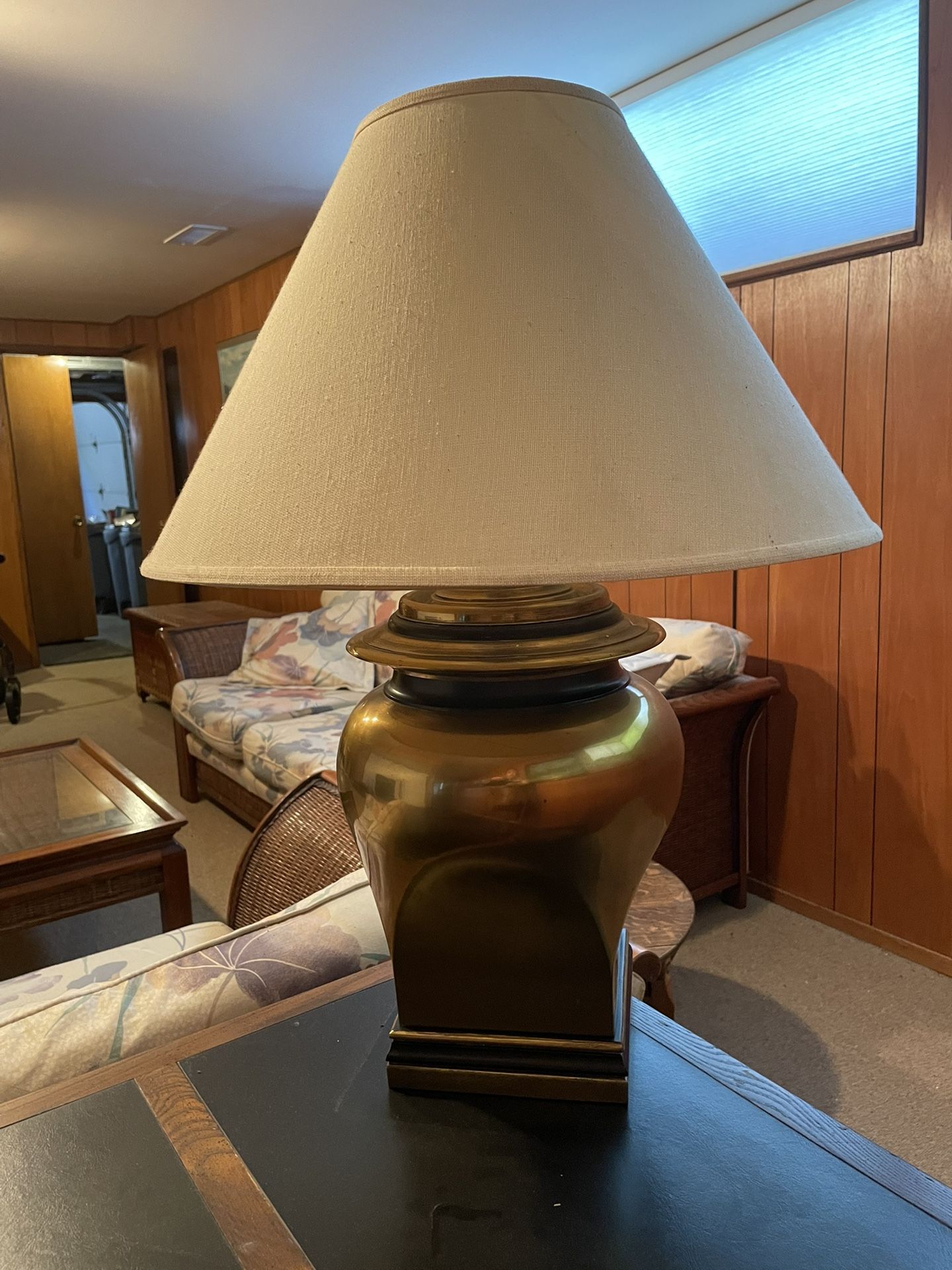 Mid Century Brass Lamp / Estate Sale Olympic Manor