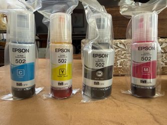 Genuine Epson 502 Ink Bottle 4 Pack for ET-2700 ET-2750 ET-3700 ET-3750  (sealed)