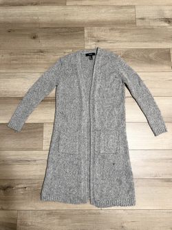 Forever 21 Long Gray Sweater Coat Women’s Size S