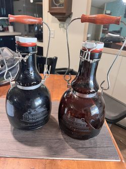 Brown Glass Growler Hulmeville Inn PA