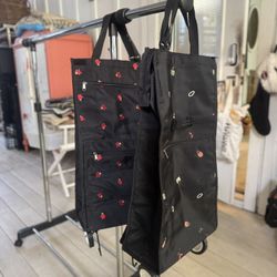 Vintage Collapsible Wheeled Caddie Tote Bag