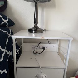 Bedside Table With Bedside Lamp
