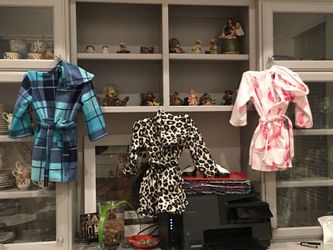 Robes and ruffle pants