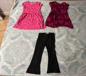 Girls Clothing Bundle – 2 Dresses & Leggings