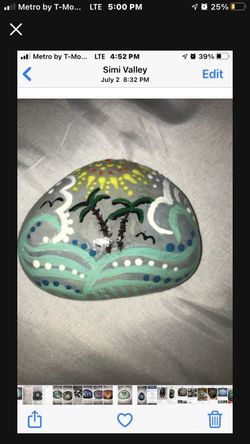 Hand Painted Beach Rock