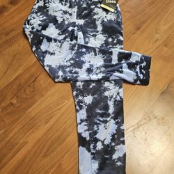 NWT Art Class Girls Blue / Navy Tie Dye Jogger Pants With Pockets - Sz. S (6/6X)