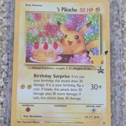Pokémon Pikachu Birthday Surprise 24 Holo NM