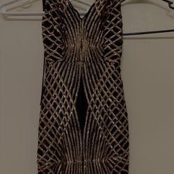 Beautiful Black & Gold Dress