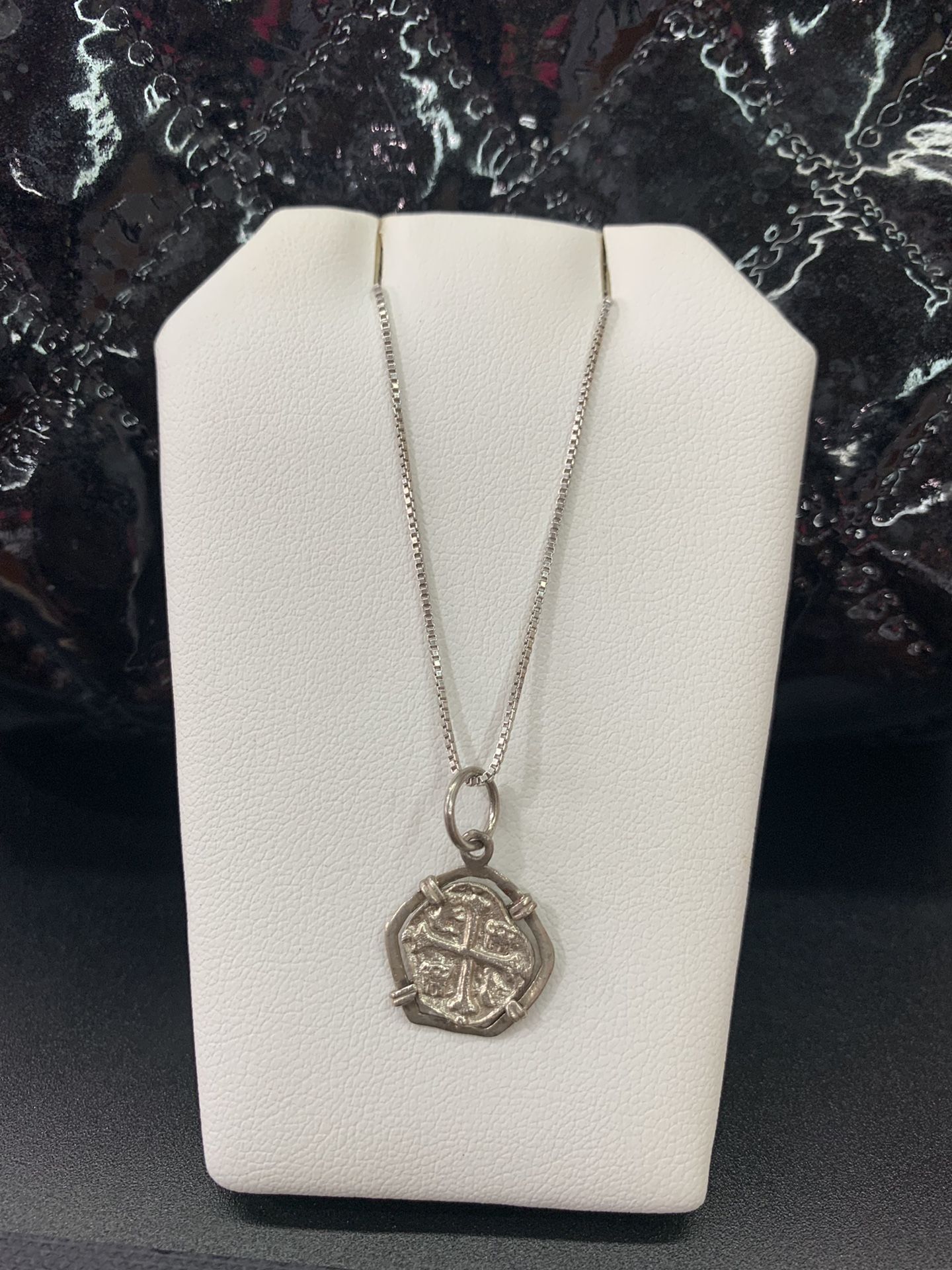 Atocha silver coin pendant with silver chain