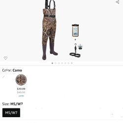 FISHINGSIR HISEA Fishing Waders For Men With Women's Chest Waders Waterproof For Hunting With Boot Hanger