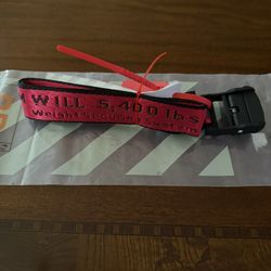 Brand New Off White Industrial Belt (RED)