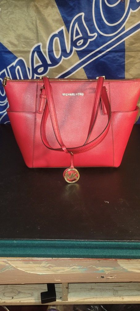 Red Mk Purse Authentic 