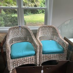 Beachy Wicker Chairs