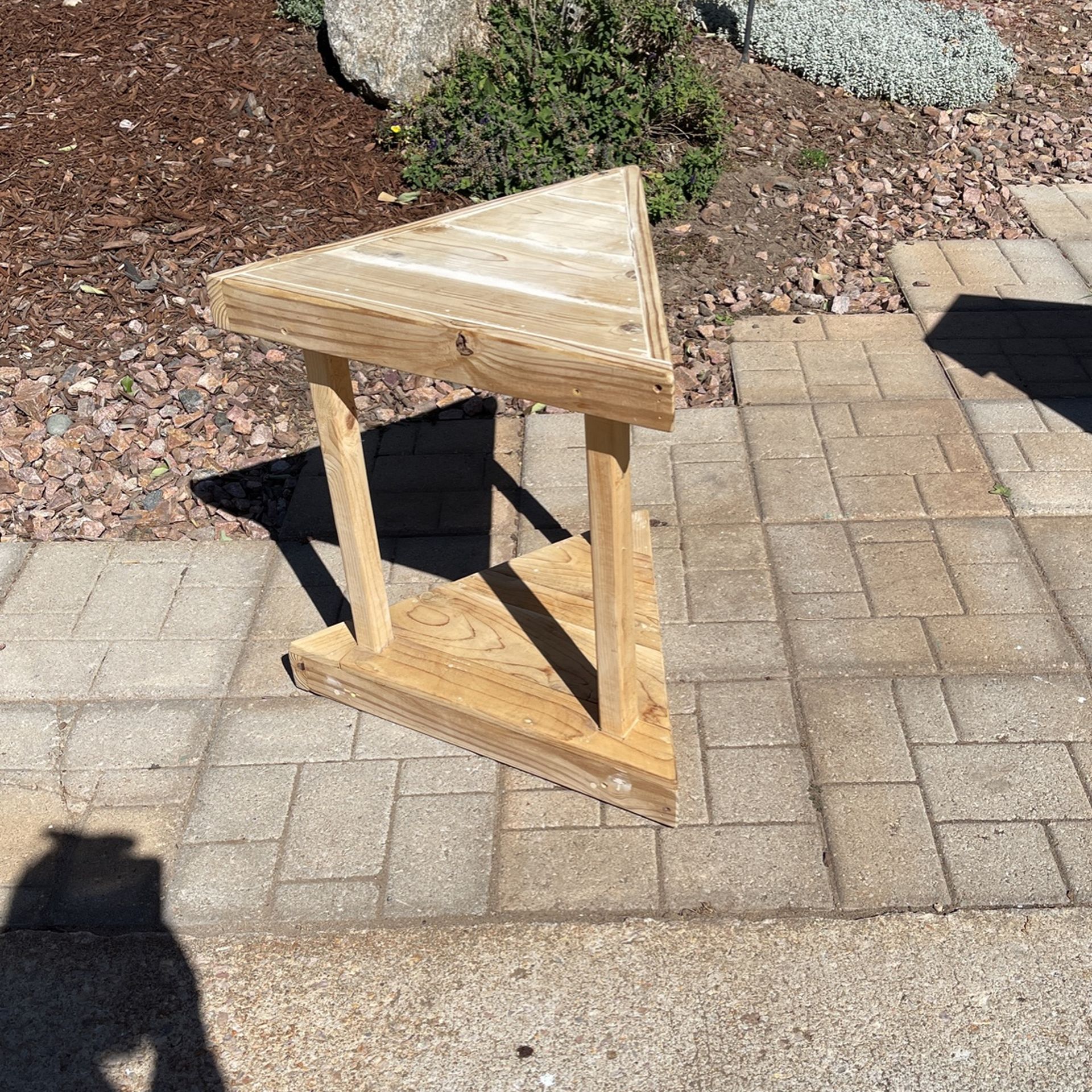 Custom made diagonal end table