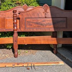 Antique Hardwood Bed Frame 
