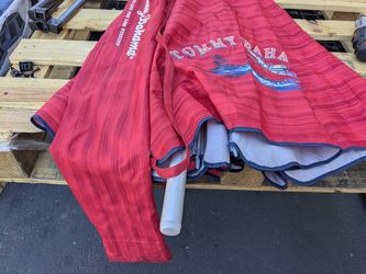 BROKEN FOR PARTS - Beach Umbrella Top Fabric Tommy Bahama Red