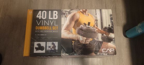 40 LB Vinyl Dumbbell Set