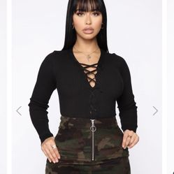 Cute Lace Up Top