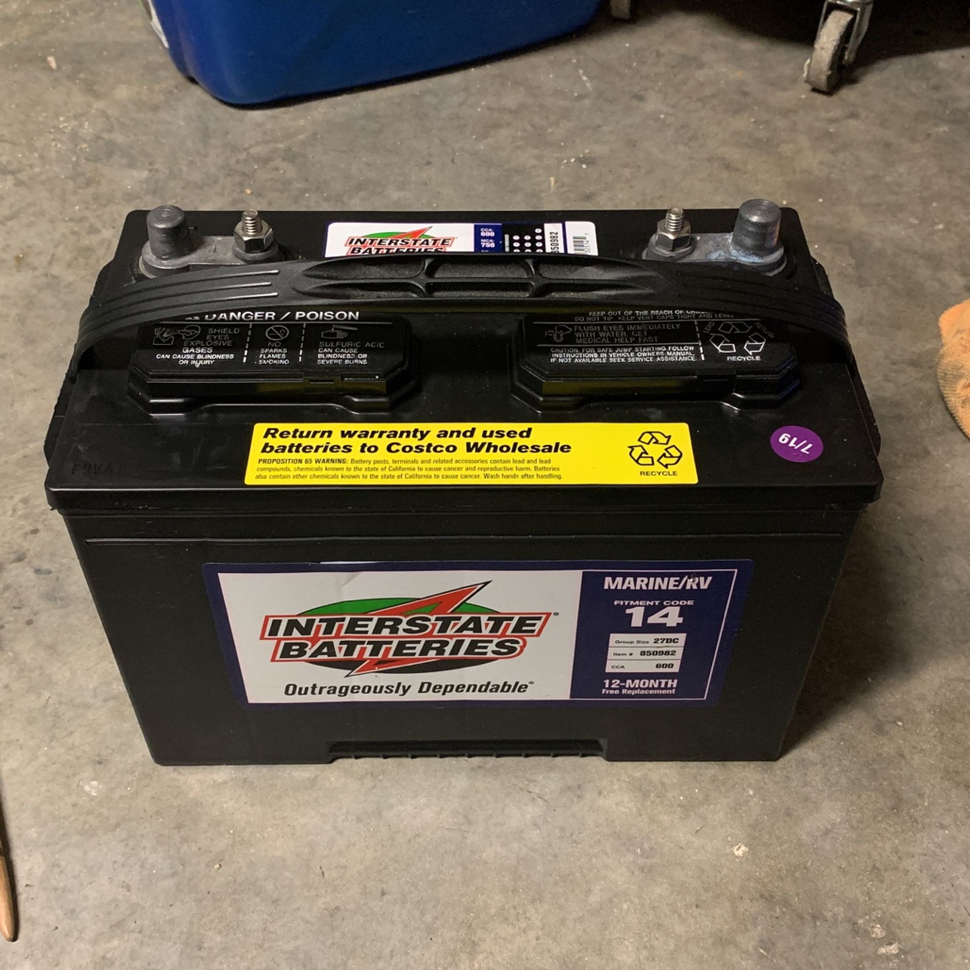 Interstate Marine/RV Battery At Costco Shamrock Boat, 55 OFF