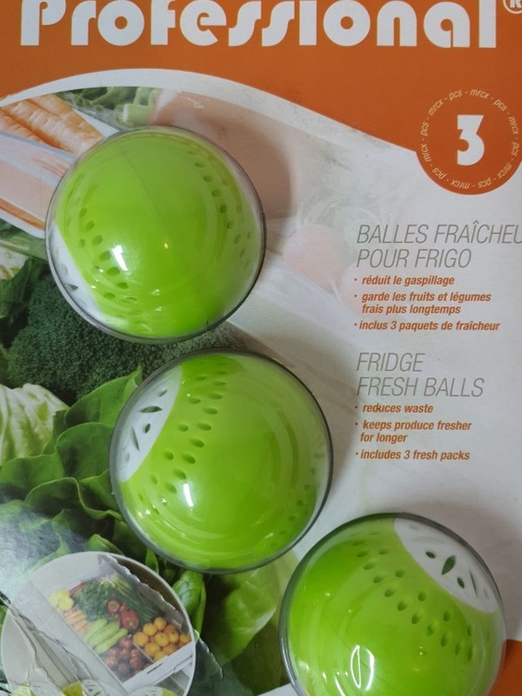 PROFESSIONAL REFRIGERATOR FRESH BALLS SET OF 3 NEW SEALED , Condition is New. Stay Fresh Refrigerator Ball This refrigerator ball contains an all na
