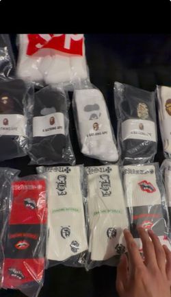 Bape/Chrome socks