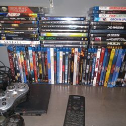 new blue ray and DVD  collection.   and ps2