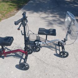 New Nova Knee Walker Metallic Silver and Red - $80 Each or Both For $150 FIRM 
